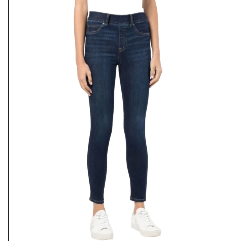 SPANX Ankle Skinny Jeans dark Blue wash long medium